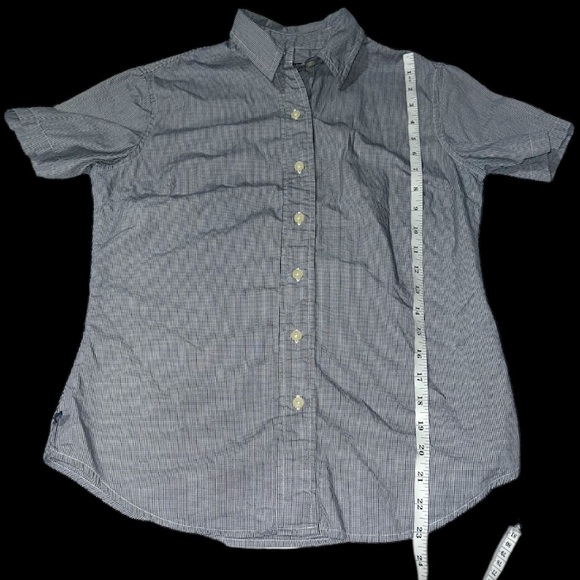 SOLD Ralph Lauren Polo Jeans Co. Short Sleeve Button Down Gingham Checked Top, S - Picture 4 of 15